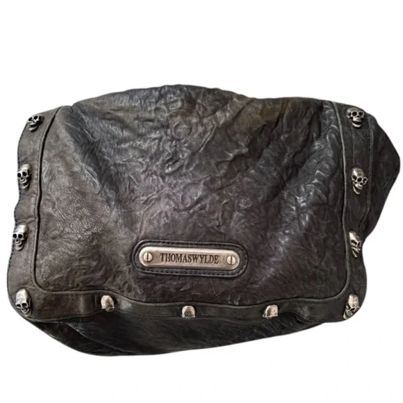 Thomas Wylde VINTAGE RARE Black SKULL Lambskin Oxford Circus Bag - Picture 8 of 16